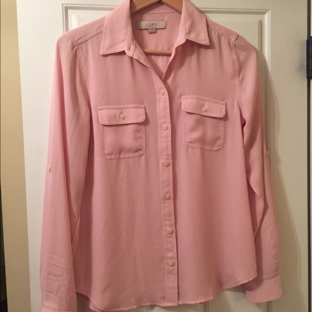 Pale Pink Loft blouse
